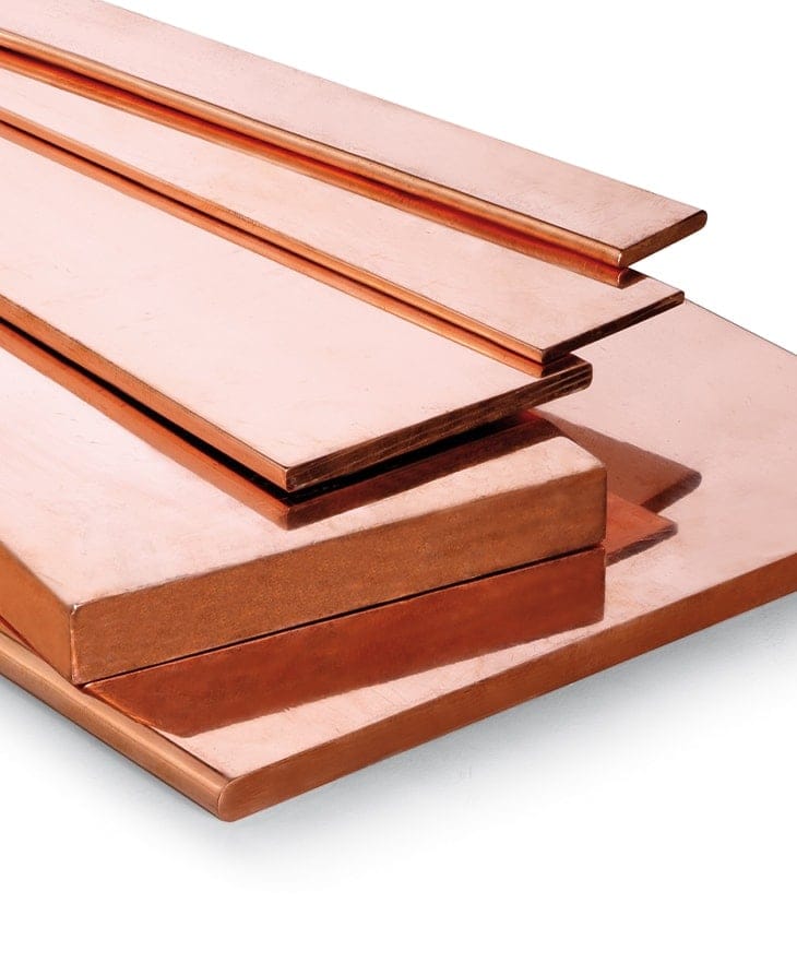 Flat copper bar / rectangular bar - Bronmetal | Non-Ferrous Metal